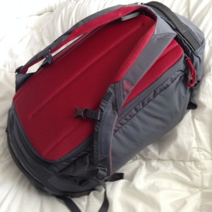 Love that all the zippers are located at the back of the bag.