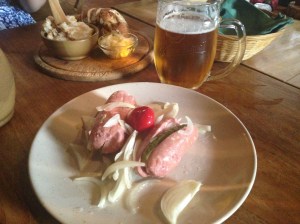 'Drowned Men' - marinated sausages