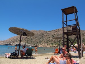 The beach located directly across the street from our hotel