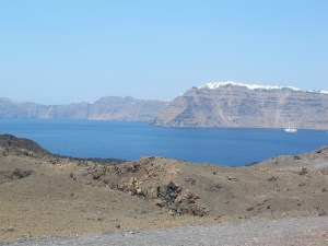 Views of Santorini from Kia Kameni