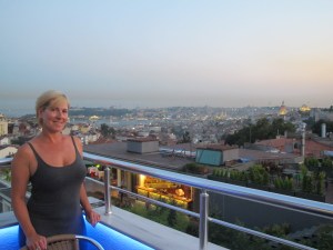 Taking in the sights of one of Istanbul's rooftop bars