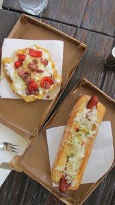 Longos with kolbaz on a bun