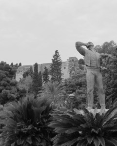 Rose garden in Malaga, beautiful spot along the waterfront 